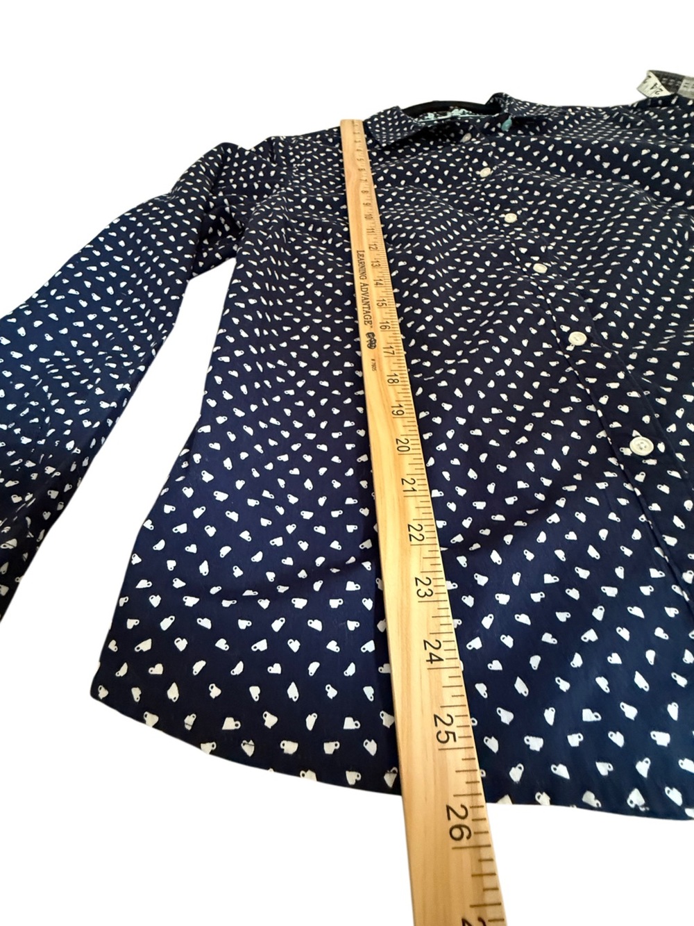 Boden Teacup Novelty Print 100% Cotton Button Up Feminine Teacher Statement 12R - Picture 8 of 9